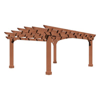 [10X12FT] Alora Premium Outdoor All-Season Backyard Patio Cedar Wood Gazebo Pergola With Arched Roof