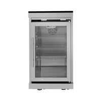 Castelle Flame Imperial 110-Inch 4-Burner 72K BTU Deluxe Stainless Steel Outdoor Kitchen Grill Island With Wine Cooler, Rotisserie, Cabinets, And Granite Countertops