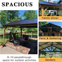 [12X14FT] Alora Hardtop All-Weather Outdoor Gazebo With Galvanized Steel Roof