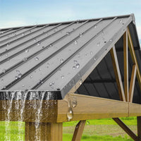 [12X14FT] Alora Hardtop All-Weather Outdoor Gazebo With Galvanized Steel Roof