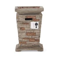 Alora 19-Inch Outdoor 40K BTU Natural Stone Fire Column