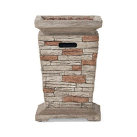 Alora 19-Inch Outdoor 40K BTU Natural Stone Fire Column