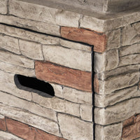 Alora 19-Inch Outdoor 40K BTU Natural Stone Fire Column