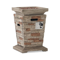 Alora 19-Inch Outdoor 40K BTU Natural Stone Fire Column