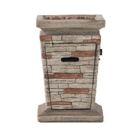 Alora 19-Inch Outdoor 40K BTU Natural Stone Fire Column