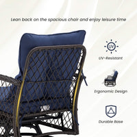 Alora 3-Piece Wicker Patio Bistro Set W/ Swivel Chairs And Table