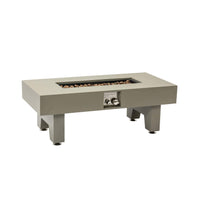 Alora 42-Inch 50K BTU Iron Liquid Propane Fire Pit Table With Glass Stones