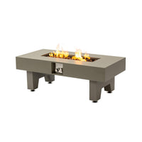 Alora 42-Inch 50K BTU Iron Liquid Propane Fire Pit Table With Glass Stones