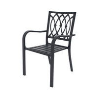 Alora 5-Piece Outdoor Dining Set With 4 Heavy-Duty Chairs And Square Table With Umbrella Hole [UMBRELLA NOT INCLUDED]