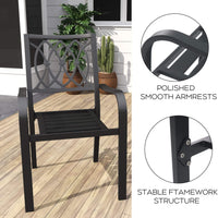 Alora 5-Piece Outdoor Dining Set With 4 Heavy-Duty Chairs And Square Table With Umbrella Hole [UMBRELLA NOT INCLUDED]