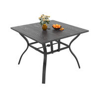 Alora 5-Piece Outdoor Dining Set With 4 Heavy-Duty Chairs And Square Table With Umbrella Hole [UMBRELLA NOT INCLUDED]