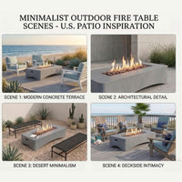 Alora 56-Inch 50K BTU Outdoor Modern Propane Fire Pit Table