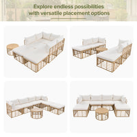 Alora 7-Piece Outdoor All-Weather Rattan Patio Sofa Set With Cushions
