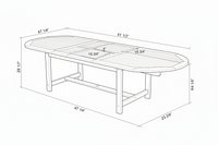 Julien FSC Certified Teak Wood Outdoor Patio Extendable Dining Set