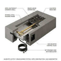 Outdoor Propane Fire Table Built for Premium Gatherings, 60000 BTU Burner, Concrete Composite, Vinyl Cover — How It Works