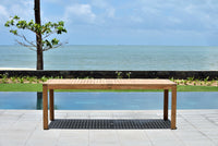 Rinjani Rectangular Teak Table and Fortuna Armchair Dining Set