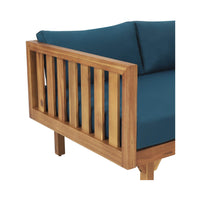 Alora 3-Seater Acacia Wood Daybed Sofa With Water-Resistant Cushions