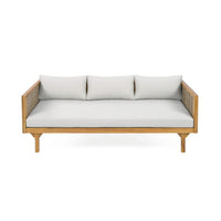 Alora 3-Seater Acacia Wood Daybed Sofa With Water-Resistant Cushions