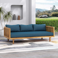 Alora 3-Seater Acacia Wood Daybed Sofa With Water-Resistant Cushions