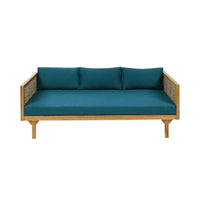 Alora 3-Seater Acacia Wood Daybed Sofa With Water-Resistant Cushions