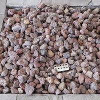 Alora 30-Inch Modern Outdoor 40K BTU Steel Frame Propane Fire Table With Lava Rocks