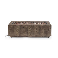 Alora 48-Inch Modern 50K BTU Outdoor Rectangular Propane Gas Fire Pit With Lava Rocks