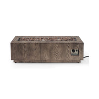 Alora 48-Inch Modern 50K BTU Outdoor Rectangular Propane Gas Fire Pit With Lava Rocks