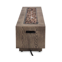 Alora 48-Inch Modern 50K BTU Outdoor Rectangular Propane Gas Fire Pit With Lava Rocks