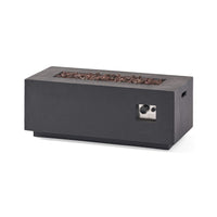 Alora Premium Outdoor Contemporary 40K BTU Rectangular Propane Gas Fire Pit Table