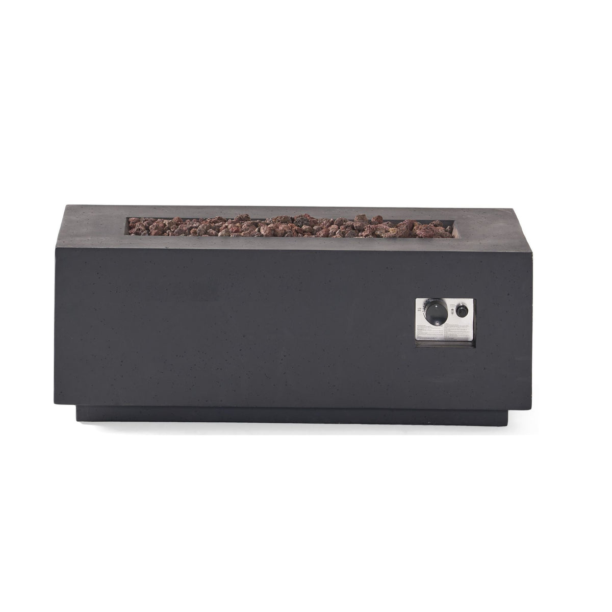 Alora Premium Outdoor Contemporary 40K BTU Rectangular Propane Gas Fire Pit Table