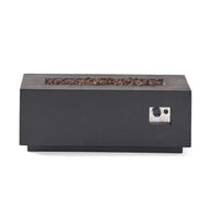 Alora Premium Outdoor Contemporary 40K BTU Rectangular Propane Gas Fire Pit Table