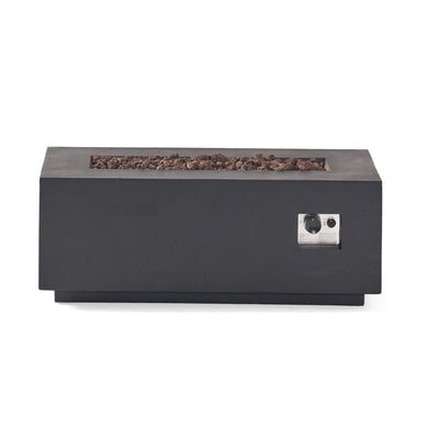 Alora Premium Outdoor Contemporary 40K BTU Rectangular Propane Gas Fire Pit Table