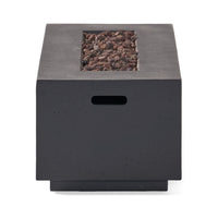 Alora Premium Outdoor Contemporary 40K BTU Rectangular Propane Gas Fire Pit Table