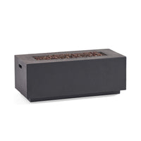 Alora Premium Outdoor Contemporary 40K BTU Rectangular Propane Gas Fire Pit Table