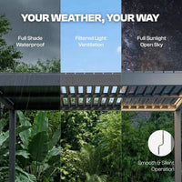 Alora Aluminum Louvered Pergola Kit With Adjustable Roof & Drainage