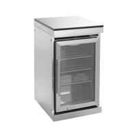 Castelle Flame Capri 96-Inch 6-Burner 85000 BTU Outdoor Kitchen Liquid Propane Grill Island With Fridge
