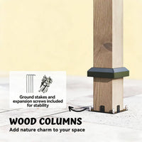 [08X10] Alora Heavy-Duty Fir Wood Hardtop Gazebo With Galvanized Steel Roof And Ceiling Hooks