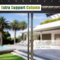 [12X14FT] Alora Haven Large Outdoor All-Season Wall-Mounted Sunroom With Galvanized Steel Roof & Moveable PVC Screen