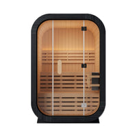 Thermora Lund Luxury 2-Person Outdoor Spruce Wood Cube Sauna Kit With 4.5KW Electric Stove
