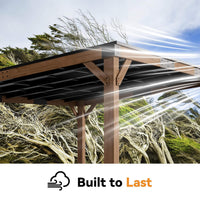 Alora Luxury Modern Cedar Gazebo With Sloped Hardtop Roof