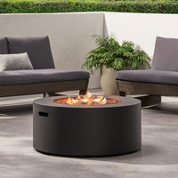 Alora Modern 32-Inch 40K BTU Round Iron Propane Fire Pit
