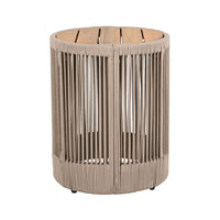 Alora Modern Rustic Coffee Table & Side Table With Woven Rope Design