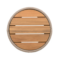 Alora Modern Rustic Coffee Table & Side Table With Woven Rope Design