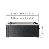 MSpa Oslo Supreme 6-Person 120 Jets Square Spa W/ LED Lights & Integrated App Control