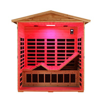 Thermora Kora Deluxe 3-Person Outdoor Full Spectrum Low EMF Infrared Home Sauna With Bluetooth Speakers And LED Reading Light