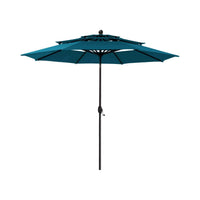 Alora Premium 6-Piece Bar Patio Furniture Set With Umbrella, Swivel Chairs, And Cushions