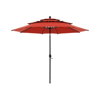 Alora Premium 6-Piece Bar Patio Furniture Set With Umbrella, Swivel Chairs, And Cushions