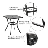 Alora Premium 6-Piece Bar Patio Furniture Set With Umbrella, Swivel Chairs, And Cushions