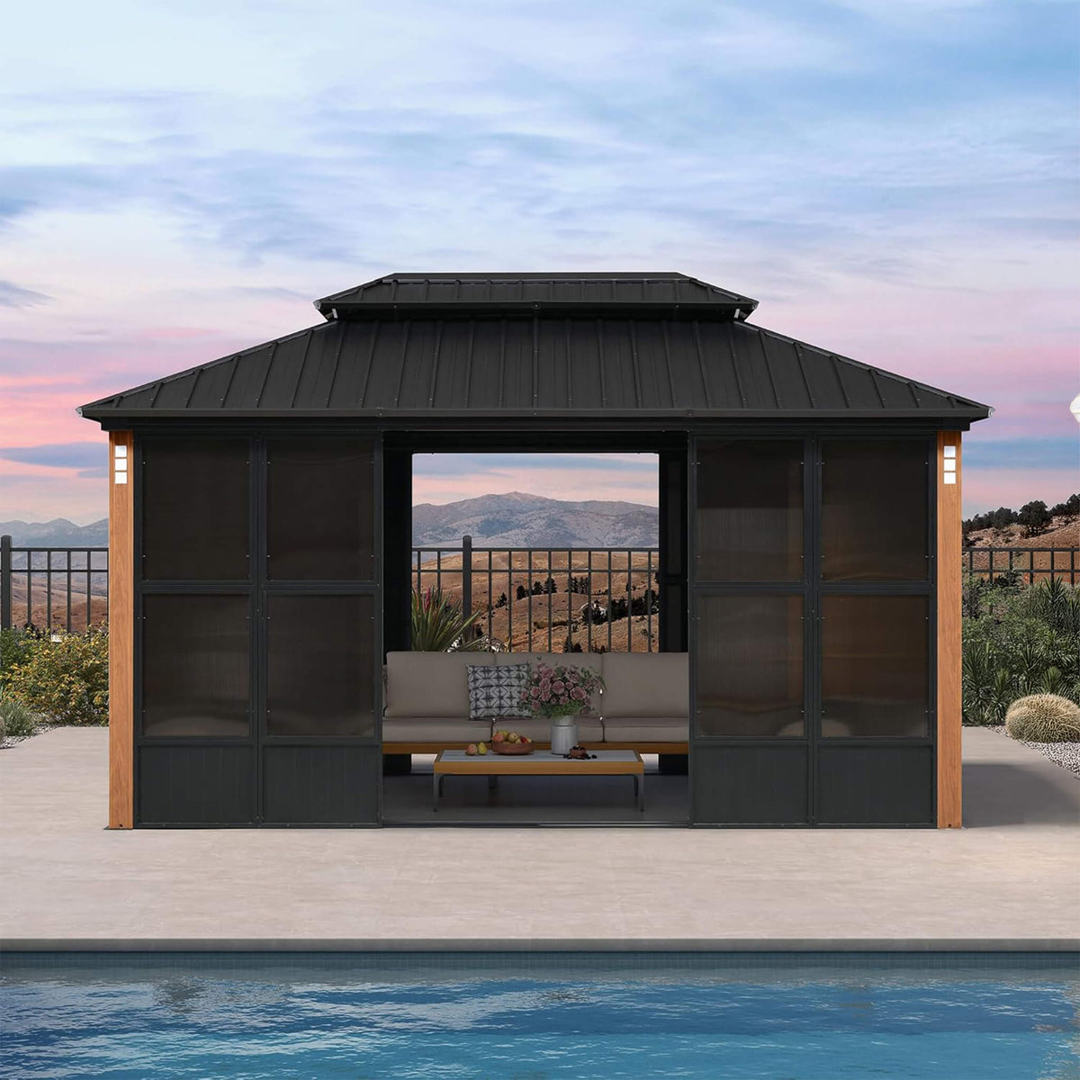 Alora Prestige Premium Hardtop Double Top Outdoor Patio Solarium Sunroom