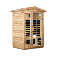 Thermora Vexa 2-Person Outdoor Infrared Sauna With Bluetooth Audio And LED Lighting